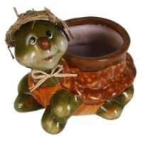 Вазон черепашка в шляпе